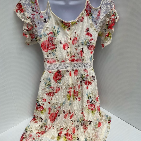 Disney Beauty and the beast floral mini dress size XS - PPm - Picture 2 of 4